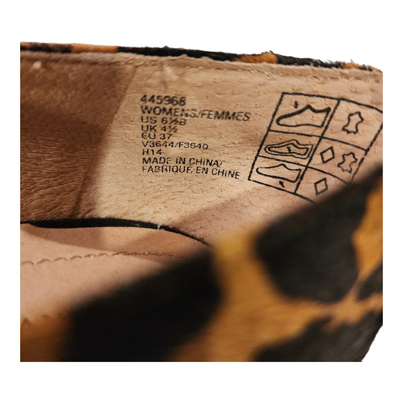 LAND'S END Calf hair and Black Suede leather Leopard print heels SIZE 6.5M - Picture 12 of 12